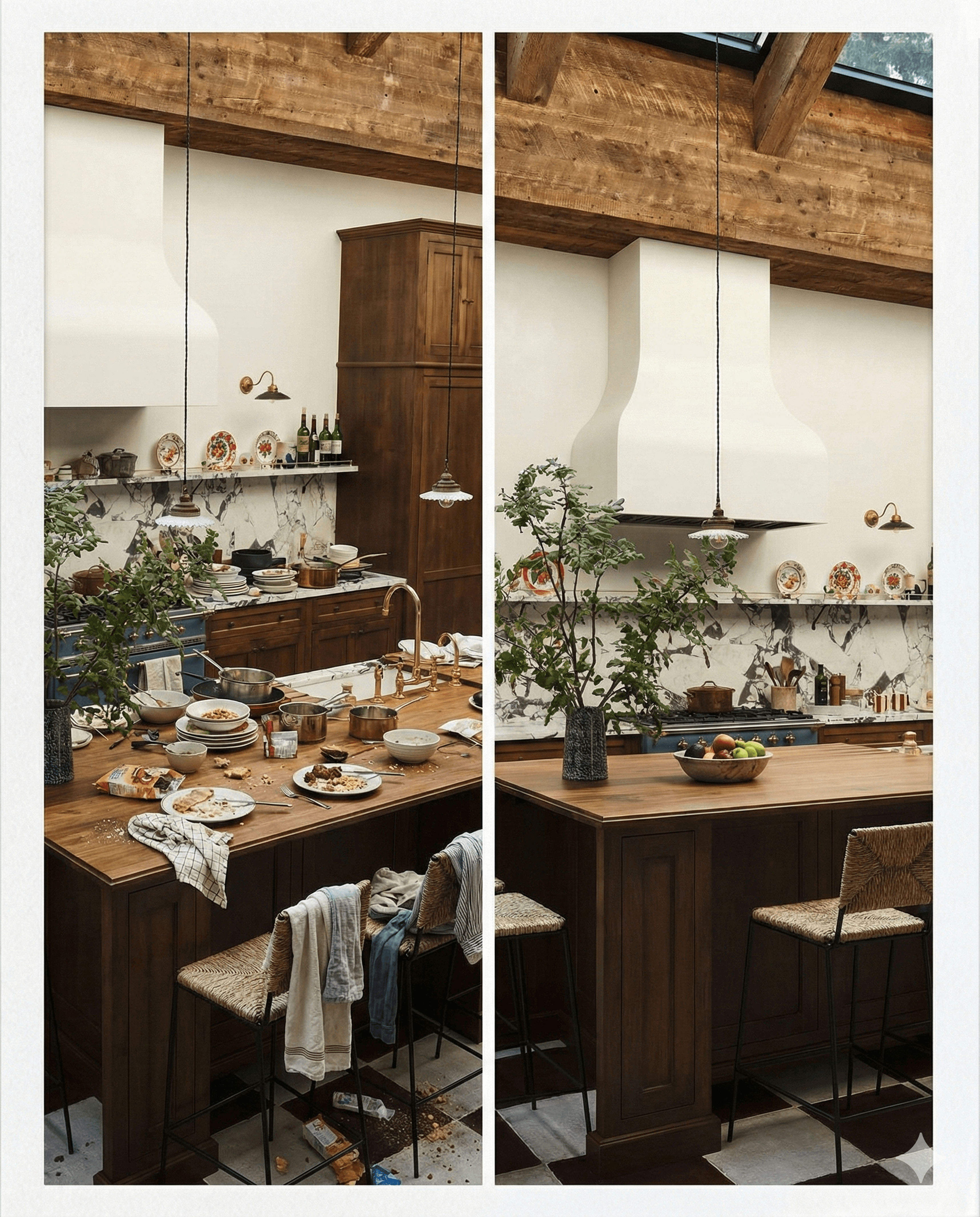 Before and after cleaning 1